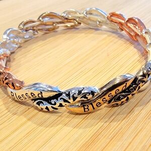 Blessed Rose Gold and Silver Bracelet